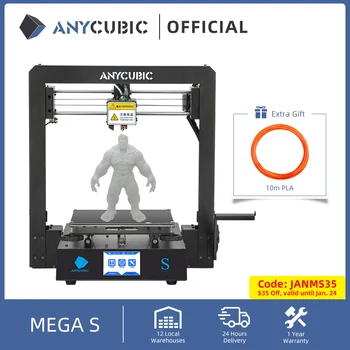 ANYCUBIC-Impresora 3D de alta precisión, marco de Metal completo, I3 Mega S