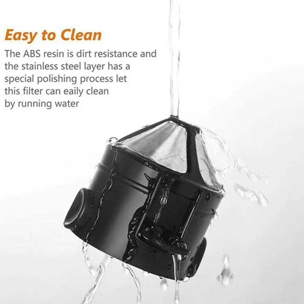 

Coffee Filter Portable Stainless Steel Drip Coffee Reusable and Tea Dripper Infuser Coffee Tea Baskets Holder Funnel Stand V3W9