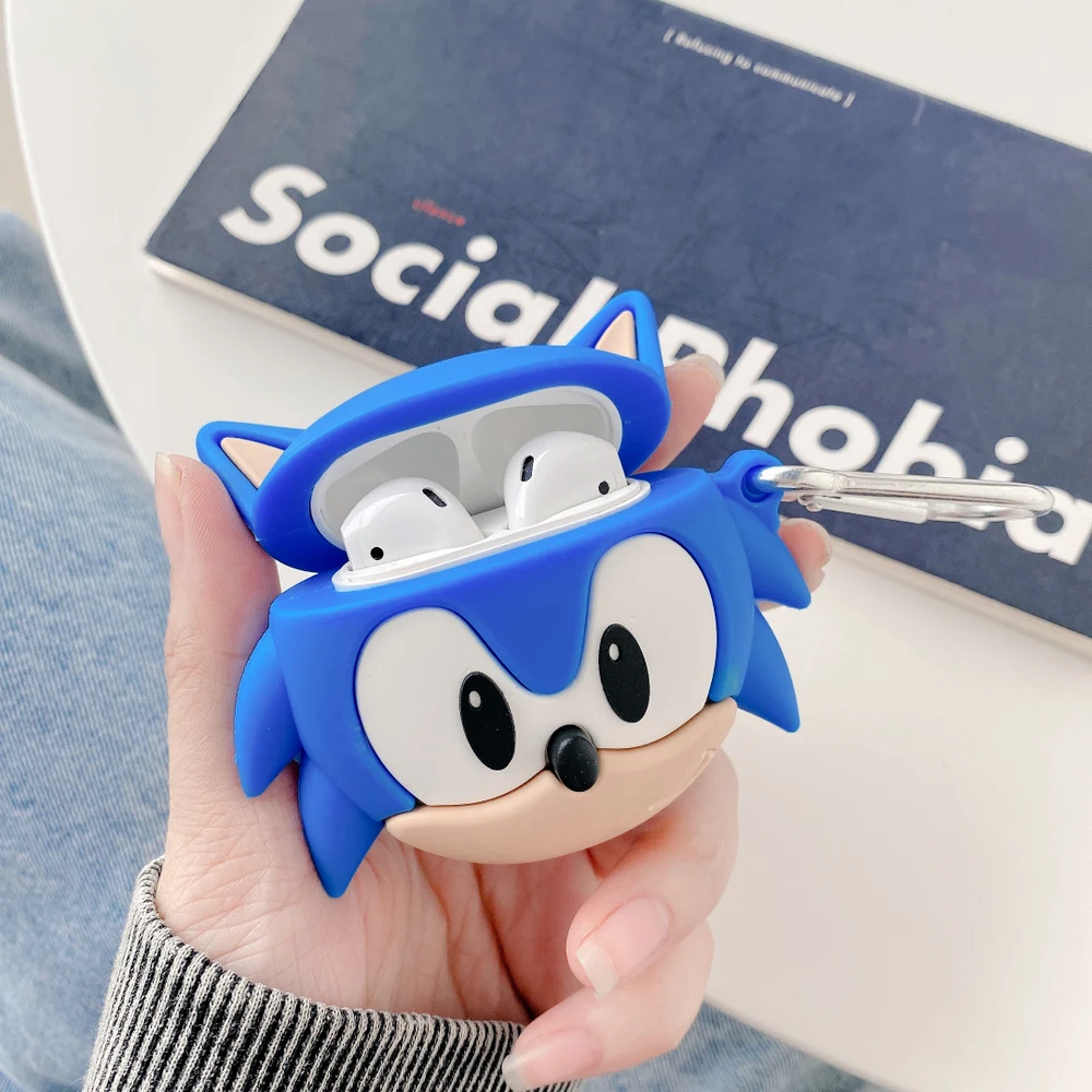 Для переноски 1 2 3D аниме Sonic зубная щётка наушники чехол для AirPods Pro Bluetooth гарнитура