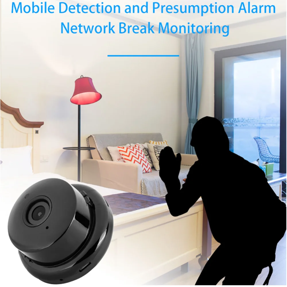 V380 экшн-камера с Wi-Fi 1080P HD IP Камера Беспроводной CCTV ИК-камера Ночное видение Обнаружение движения 2-полосная аудио шагомер домашней безопасности