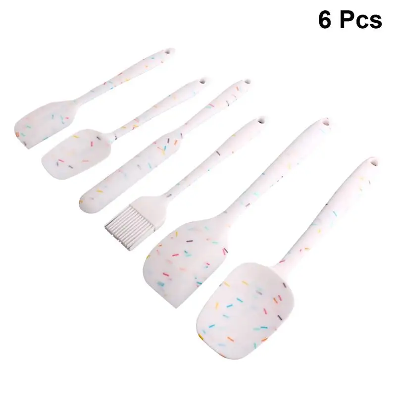 6pcs Silicone Cake Spatulas Set Multifunction Icing Smoother Kitchen Gadget Baking Tools For Butter Cream | Дом и сад