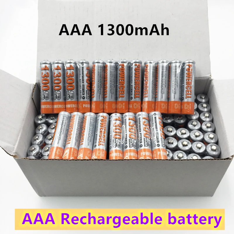 100% новая батарея AAA1300 1800 мАч 3A перезаряжаемая Ni-MH 1 2 в AAA для часов мышей