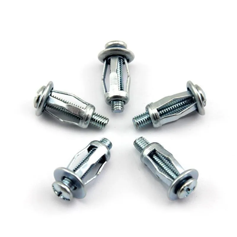 10sets/m6 Jack Nuts for Hollow Wall Iron Skin Car Metal Screw Petal Rivet Lock Nuts with Screw Fixed License Plate For Car