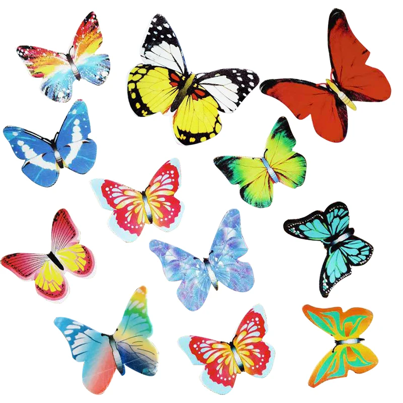 Cake Decor 40Pcs Mixed Butterfly Cupcake Toppers Decoration Wafer Rice Edible 