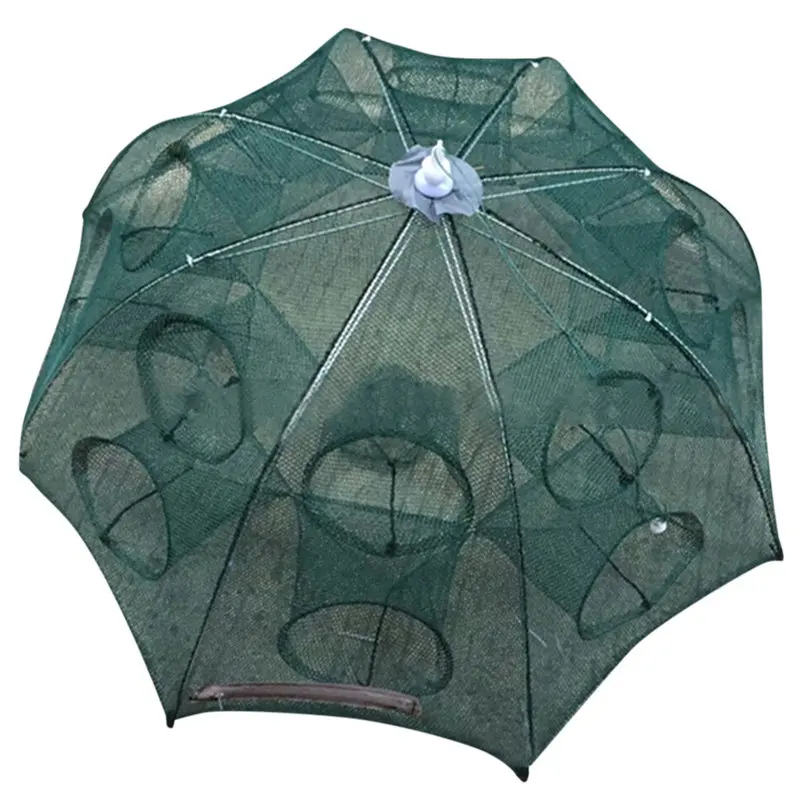 4-20 Holes Automatic Folding Fishing Net Shrimp Cage Nylon Foldable Crab Fish Trap Cast Net Cast Folding Fishing Network Pesca 6 - Цвет: 16 Holes