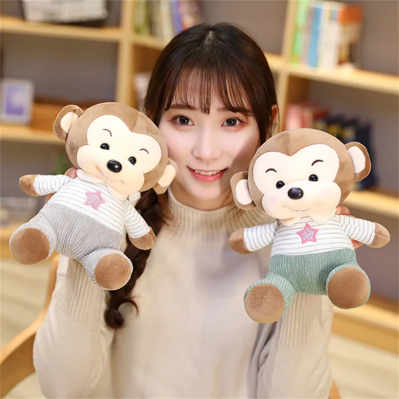 1pc 23cm Lovely colorful Monkey Stuffed Animals Soft Doll Plush Toy