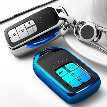 Borsa di copertura della cassa chiave dell'automobile del TPU del cromo di alta qualità adatta per Honda tutti i modelli chiave Shell Protector portachiavi accessori Auto - Borsa di copertura della cassa chiave dell automobile del TPU del cromo di alta qualit