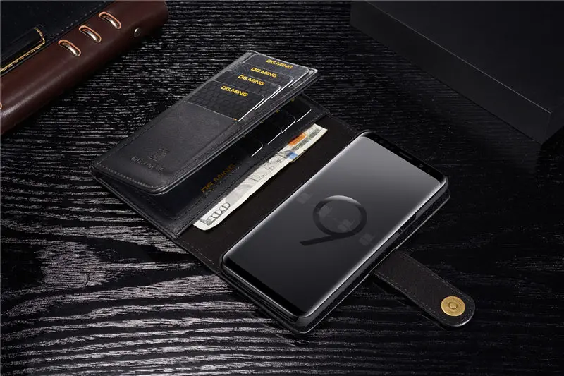 Чехол-портмоне из натуральной кожи в стиле ретро для samsung Galaxy Note 10, 8, 9, S8, S9, S10 Plus, флип-чехол с пряжкой, держатель для карт, Fundas