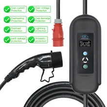 11KW 16A 3 Phase Adjustable Charger EV Wallbox Fast Charging 11KW with Type 2 Charging Plug CEE RED 5 Pins EVSE