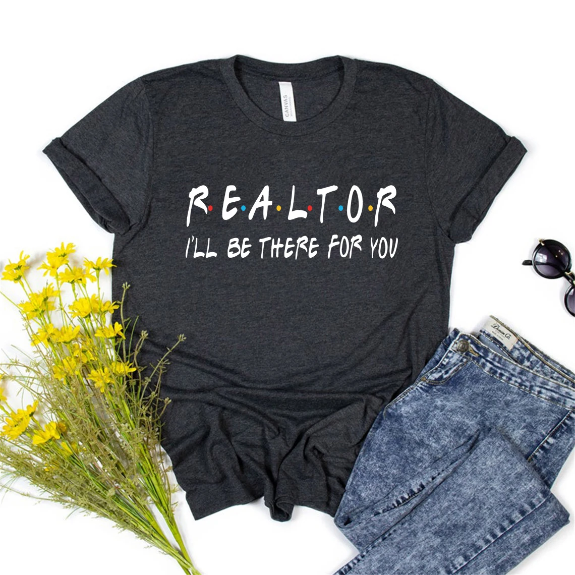 

Realtor Friends Shirt Real Estate Agent Gift T-Shirt Friends Tee Women Graphic Tees Summer Casual Plus Size Tops Unisex