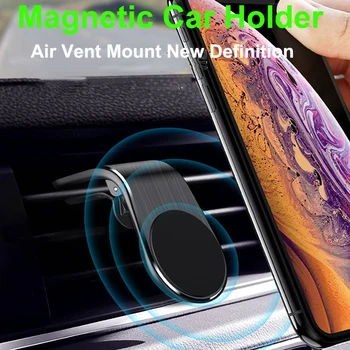 

100PCS Magnetic Car Phone Holder L Shape Air Vent Mount Stand in Car GPS Mobile Phone Holder For Cell Phone & Tablets