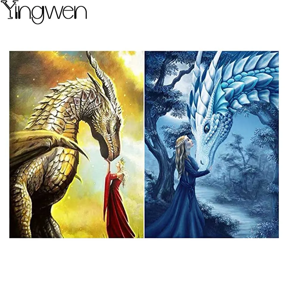 Картина из страз Dragon Queen 5D вышивка крестиком картина для девочек красивая мозаика