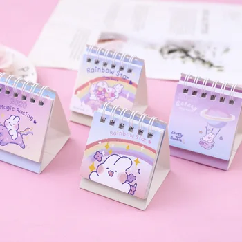 

2020 Lovely Rabbit Desk Calendar DIY Rainbow Star Series Mini Calendars Daily Schedule Planner 2019.09~2020.12