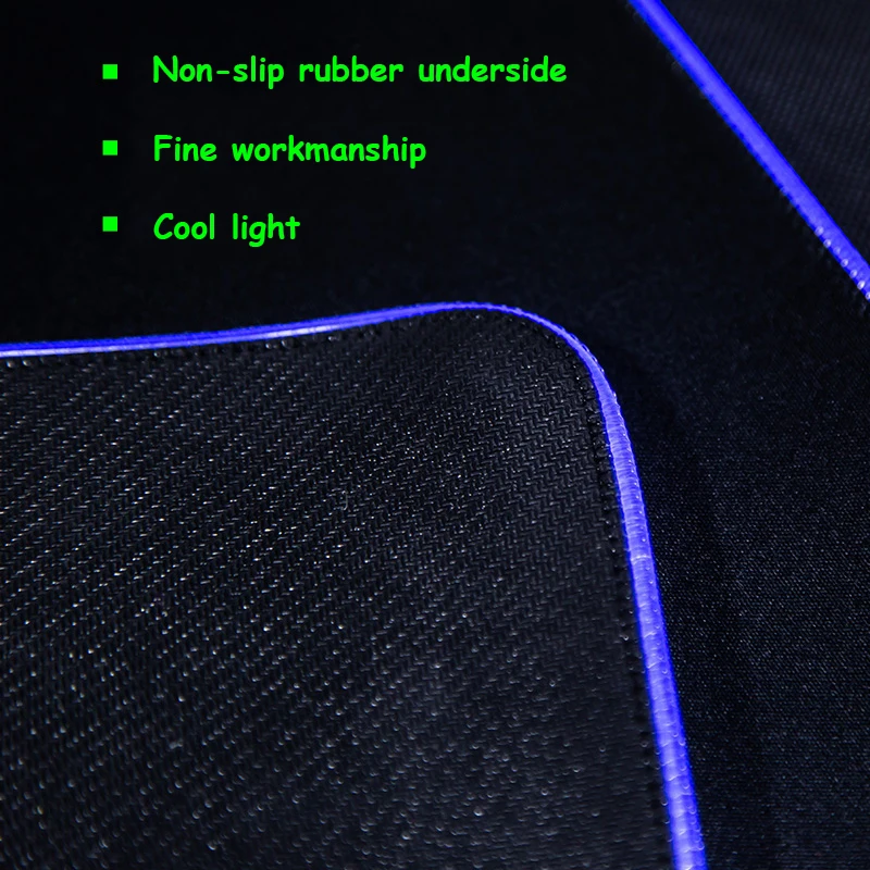  XGZ Large RGB Mouse Pad Black Lock Edge Submachine Gun HD Custom Office Computer Desk Mat Rubber No