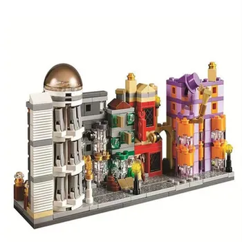 

380Pcs Diagon Alley Compatible with lepining 40289 11339 Movie Serices Model Building Blocks Bricks Kids Toys Christmas Gift