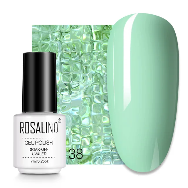 ROSALIND 7ML Nail Gel Polish Hybrid Varnishes All For Manicure Nails Art Base Top Coat UV Lamp Vernis Semi Permanent Varnishes RC38