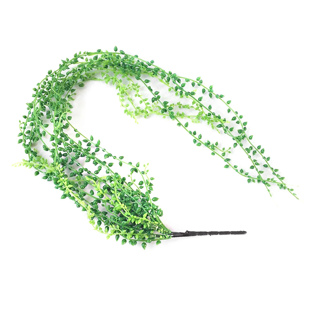 Artificial Flower String Of Pearls Wicker Wall Hanging Succulents Plants