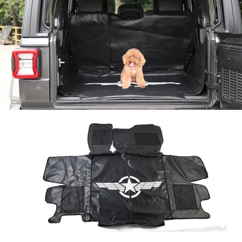 

Pet Car Back Cover Mat For Jeep Wrangler JL JLU 2018 2019 4-Door Moisture-Proof Seat Full Surrounded Car Interior Accessories