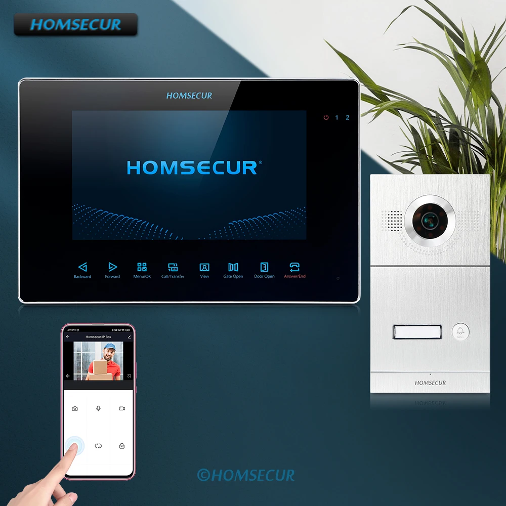 注目のブランド Homeecur Wi Fi付き防水ビデオインターホンシステム，有線テレビ電話，モーション検出付き防水カメラ，広い表示角度，7インチ  モール福祉 -officenterchile.com