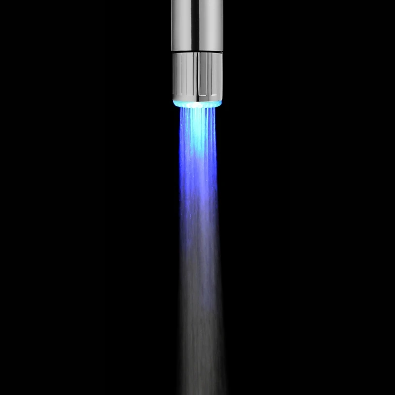 Светодиодный светящийся СОП цветной кран Три цветной смеситель миниатюрный контроль температуры цветной кран кухонные аксессуары для ванной комнаты