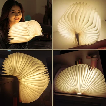 

2020 BOOk Design lamp Portable USB Rechargeable LED Magnetic 7color Dimmable Foldable Night Light Desk Lamp Home Decoration