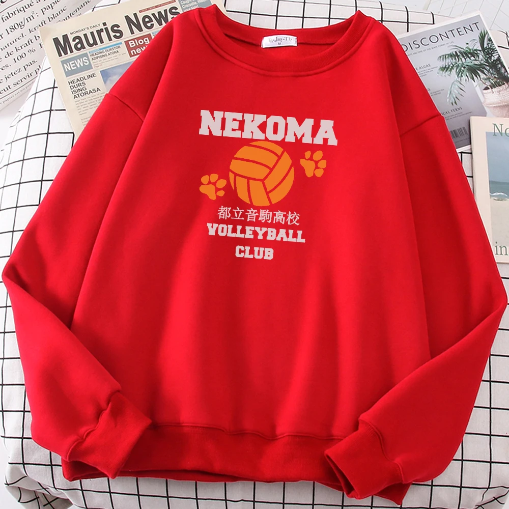 

New Nekoma Volleyball Club Haikyuu Printing Thick Fashion Streetwearmens Hoodies Warm Casual Men'S Hoody Oversized Fleece Hooded