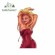 EARLFAMILY 13cm x 8.5cm Sexy Woman Funny Car Stickers Vinyl JDM RV VAN 3D DIY Fine Decal Waterproof Anime Car Accessories