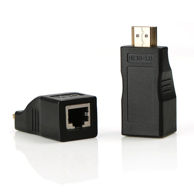 HDMI удлинитель 4K RJ45 Порты LAN сеть HDMI Расширение до 30 м по CAT5e/6 UTP LAN Ethernet кабель для HDTV HDPC