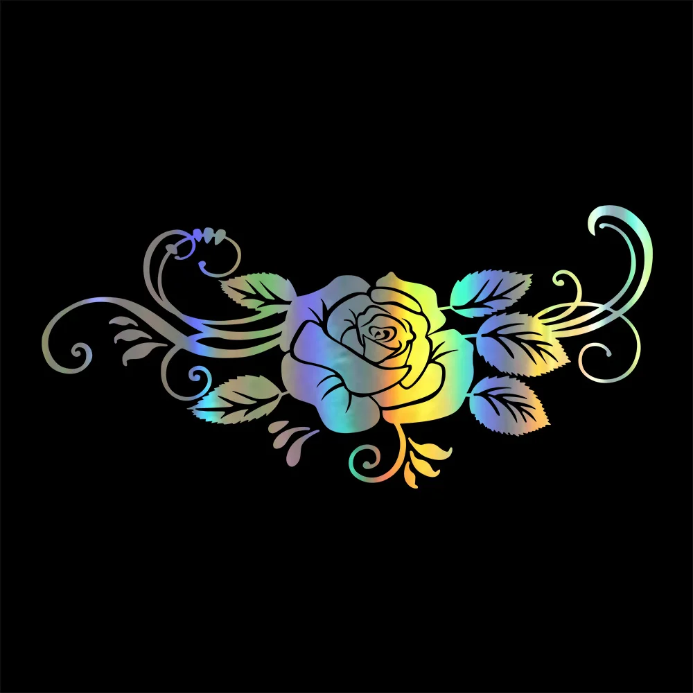 

Creative New Rose Car Stickers Window Vinyl Car Stickers and Decals Motorcycle Car Styling for Auto Products Door,30cm*14cm