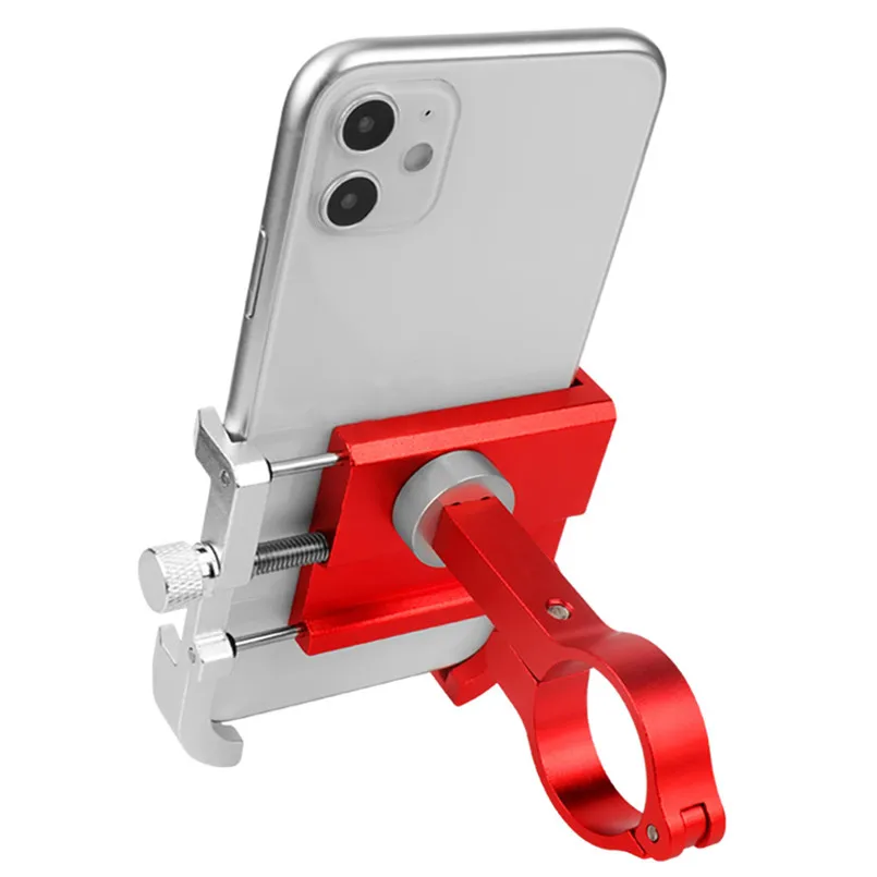 Bicycle Phone Mount Aluminum Bike Phone Holder Shockproof Fixing Bracket 8.5×8×5.5cm Bike Phone Holder 40DEC050202