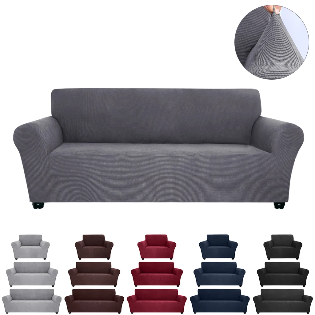 

Sofa Cover Solid Furniture Stretch Fleece Cover Slipcover Spandex Sofa Towel Mat Covers Slipcovers Protector Couch Cover D40