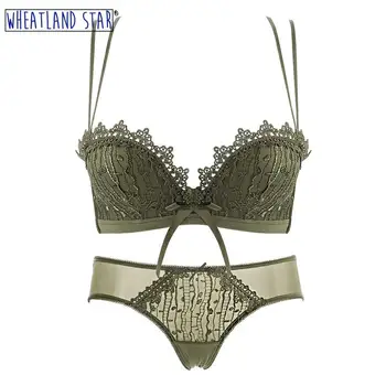 

Wheatland Star Two Colors WireLess Bra & Brief Sets Push Up Lingerie Convertible Strap Intimates Women's Underwear & Sleepwears
