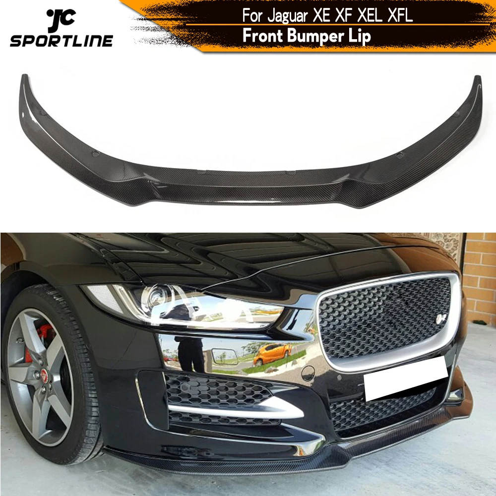 Углеродное волокно/FRP передний бампер спойлер разветвители для Jaguar XE XF XEL XFL Sedan 4