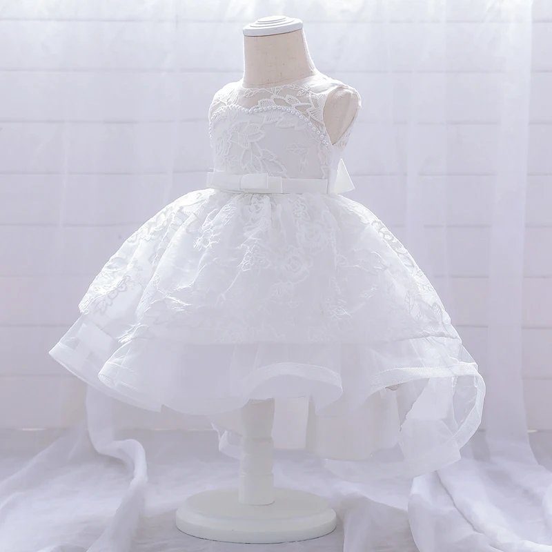 princesa, batizado, roupas de verão para meninas, tutu branco, 1 ano