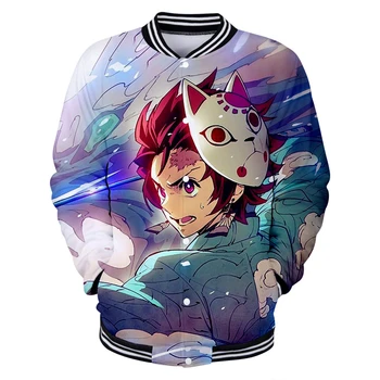 

Demon Slayer: Kimetsu no Yaiba new jacket winter baseball uniform coat unisex couple Leisure 3D Print Novelty Top Luxury