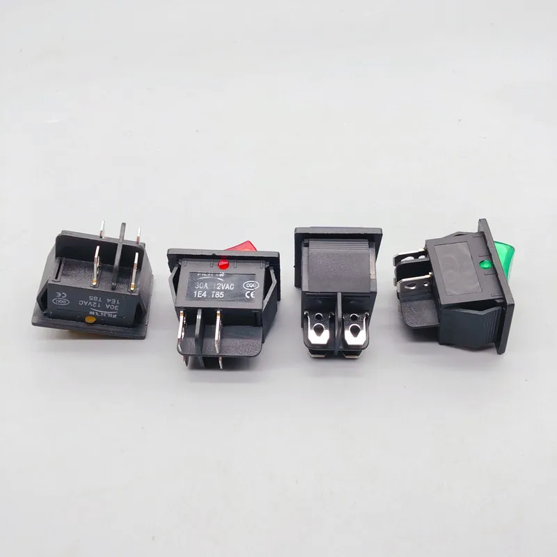 KCD4 for welding machine 30A 250V high current 22*29 red copper rocker power switch 4Pin button electrical accessories power switch