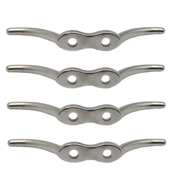 

4PCS Flag Pole Rope Cleat 151mm Stainless Steel 316 Sailing Mooring Cleats Rope for Sailing Yacht