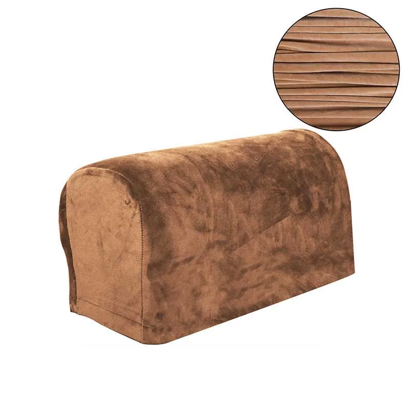 

2019 New Style 1 Pair Removable Arm Stretch- Sofa Couch Chair Protector Armchair Covers Armrest Sofa Cover Solid Couch Cover
