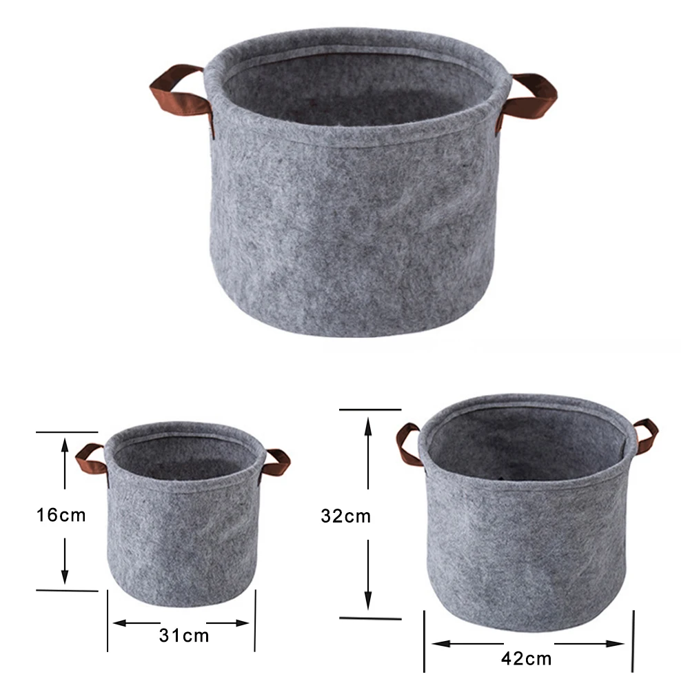Войлочная ткань, простая модная серая грязная корзина для белья ...