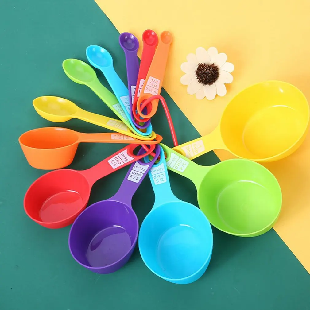 12pcs/set Multi Purpose Measuring Cups & Spoons Colorful Kitchen Measuring  Tools Durable Nesting Cups &Spoons For Dry And Liquid - AliExpress