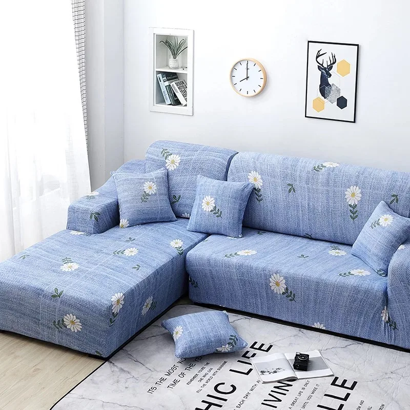 Угловые чехлы для диванов для гостиной, эластичные Стрейчевые секционные чехлы для диванов на двоих, L форма дивана, защитная мебель для дивана - Цвет: 11