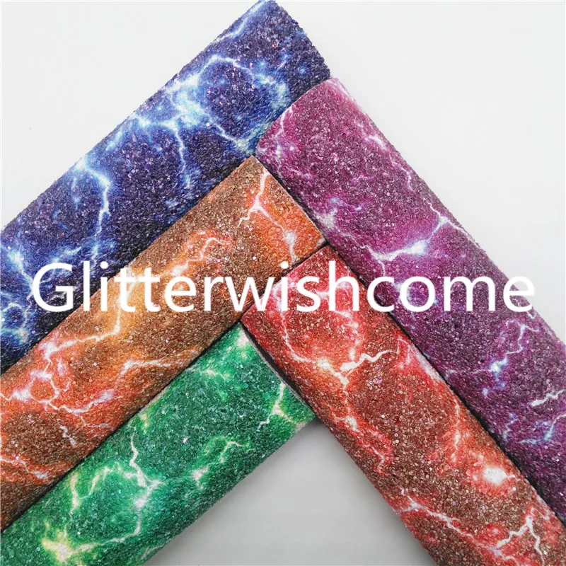 21X29CM A4 Size lightning Printed Chunky Glitter
