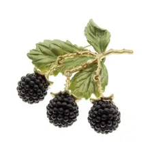  CSxjd New Vintage Plant Jewelry Branches Plastic beads Blackberry  brooch scarves buckle Accessories 
