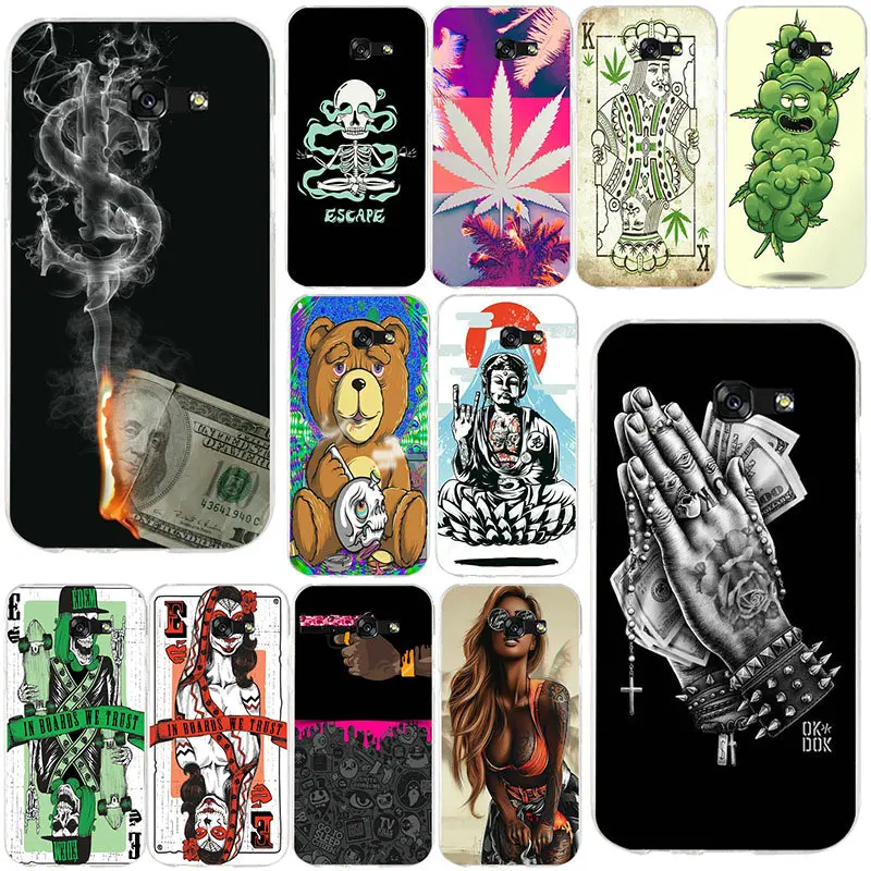 

Slim Soft Phone Cases TPU Cover for Samsung Galaxy Note 5 8 9 S2 S4 S5 Mini S6 S7 S8 S9 S10 Edge Plus Lite Shell Weed Hemp Leaf