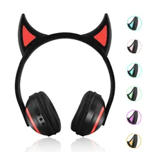 Opvouwbare Knipperende светящаяся детская игровая гарнитура для телефона Duivel Oortelefoon met светодиодный licht Voor для ноутбука