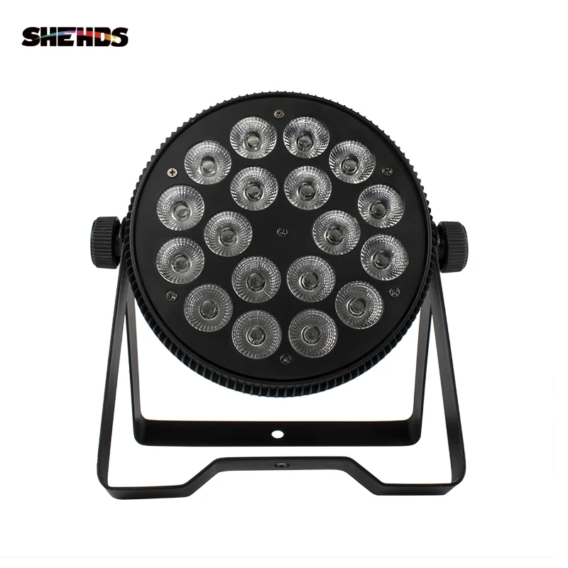 SHEHDS, 18x3 Вт, WOnly, фиолетовый, алюминиевый сплав, светодиодный, плоский, DMX512, сценический эффект, освещение для DJ Disco, для дома, вечерние, свадебные украшения
