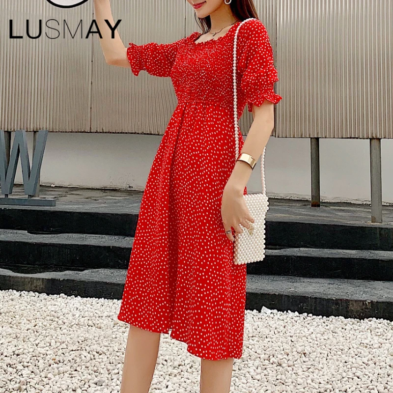chiffon swing dress with sleeves