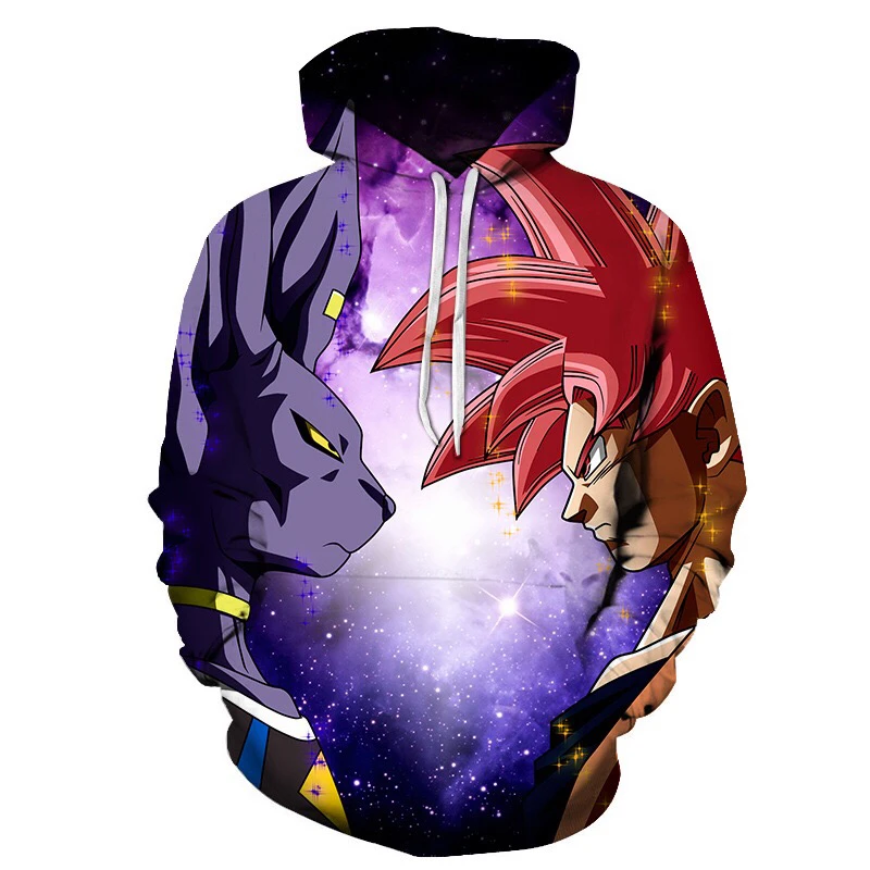 

Newest Anime Dragon Ball Plus Size Hoodie Men Women Winter Pullovers Cosplay 3D Hooded Oversized Sweatshirts Naruto 3D Hoodies