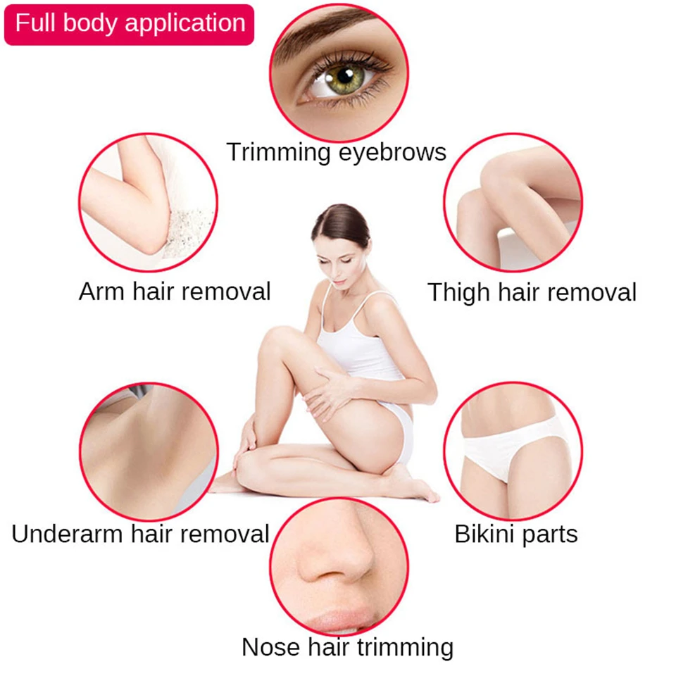 5 In 1 Women Hair Removal Lady Shaver Epilator Female Shaving Machine Electric Trimmer Razor For Eyebrow Face Underarm Bikini