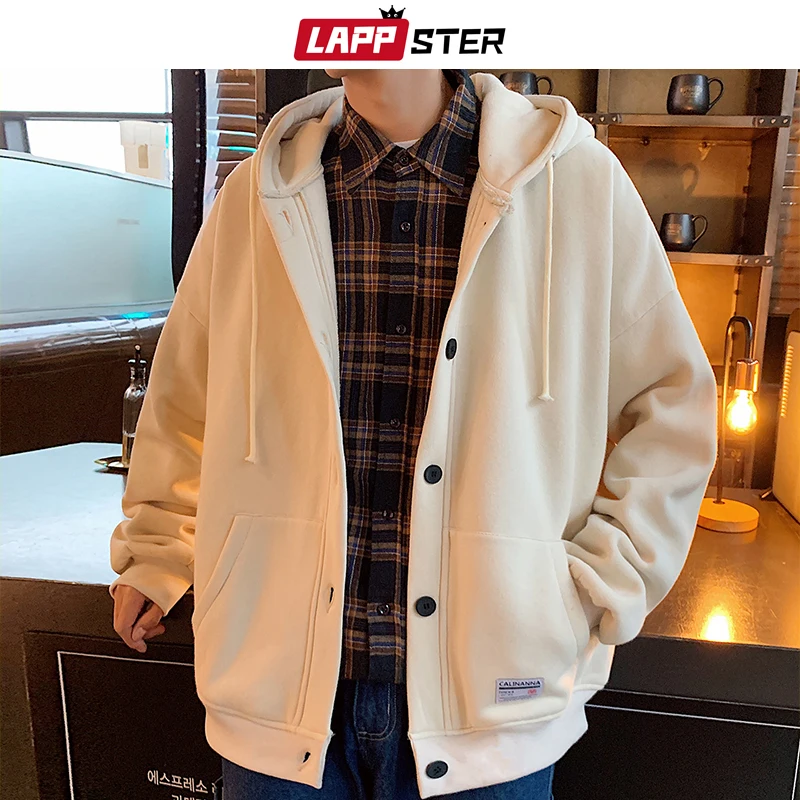 LAPPSTER Men Japanese Streetwear Jackets 2020 Winter Hooded Jackets Coats Mens Wool Inside Thick Windbreaker Baseball Jacket 5XL LAPPSTER Men Japanese Streetwear Jackets 2020 Winter Hooded Jackets Coats Mens Wool Inside Thick Windbreaker Baseball Jacket 5XL